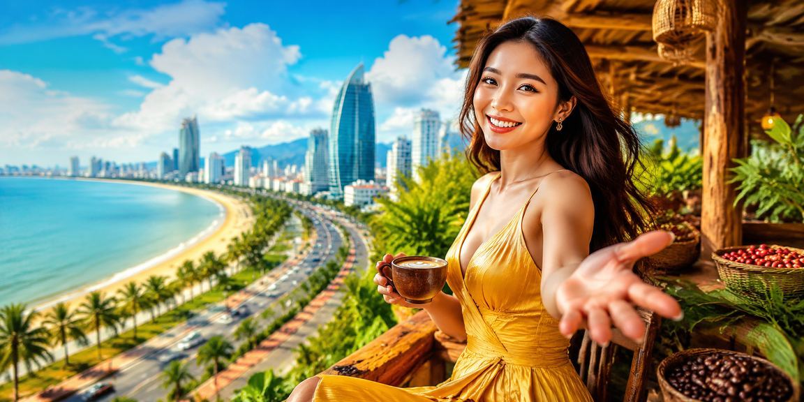 Người dùng tại Đà Nẵng thư giãn uống cà phê và chơi game giải trí một cách cân bằng